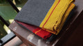 Black Patteda Anchu Handloom Saree with Yellow and Red Border