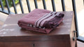 Maroon Patteda Anchu Handloom Saree with Dark Brown Border