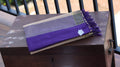 Cream Beige Kasargod Handloom Saree With Purple Border