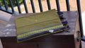 Olive Green Kasargod Handloom Saree With Yellow and Green Buttas