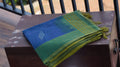 Naturally Dyed Peacock Blue Cotton Handloom Saree
