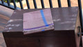 Light Brown Kasargod Handloom Mundu/Panche with Blue Border