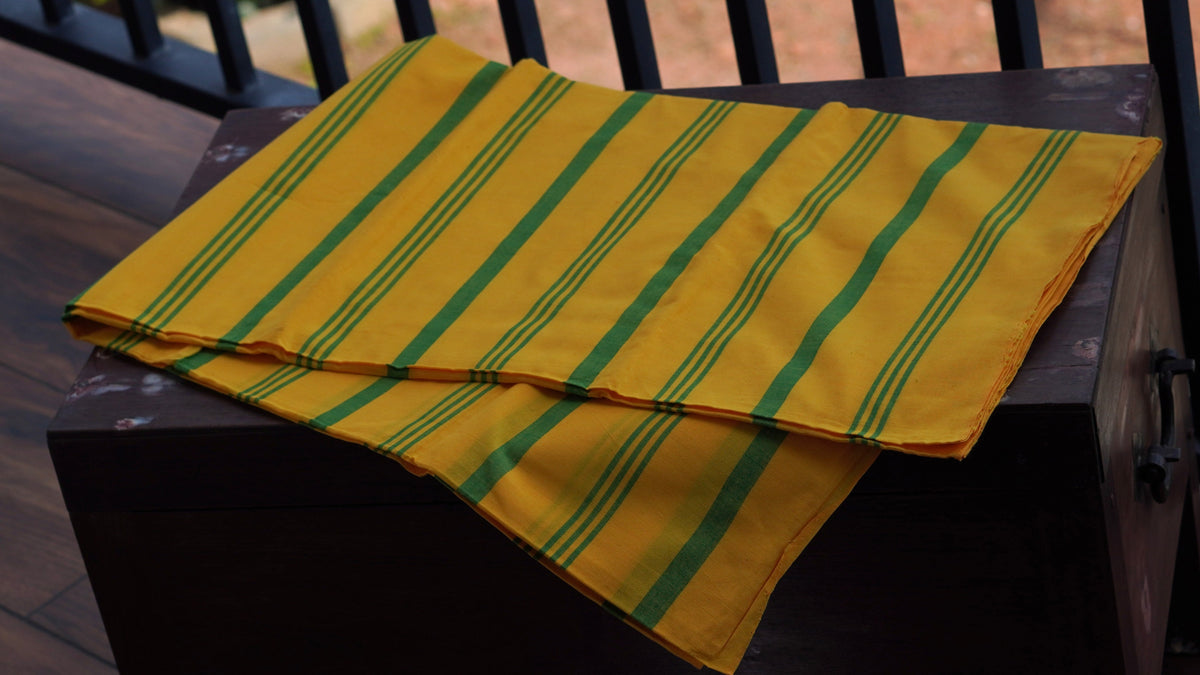 Yellow Kasaragod Handloom Dress Material