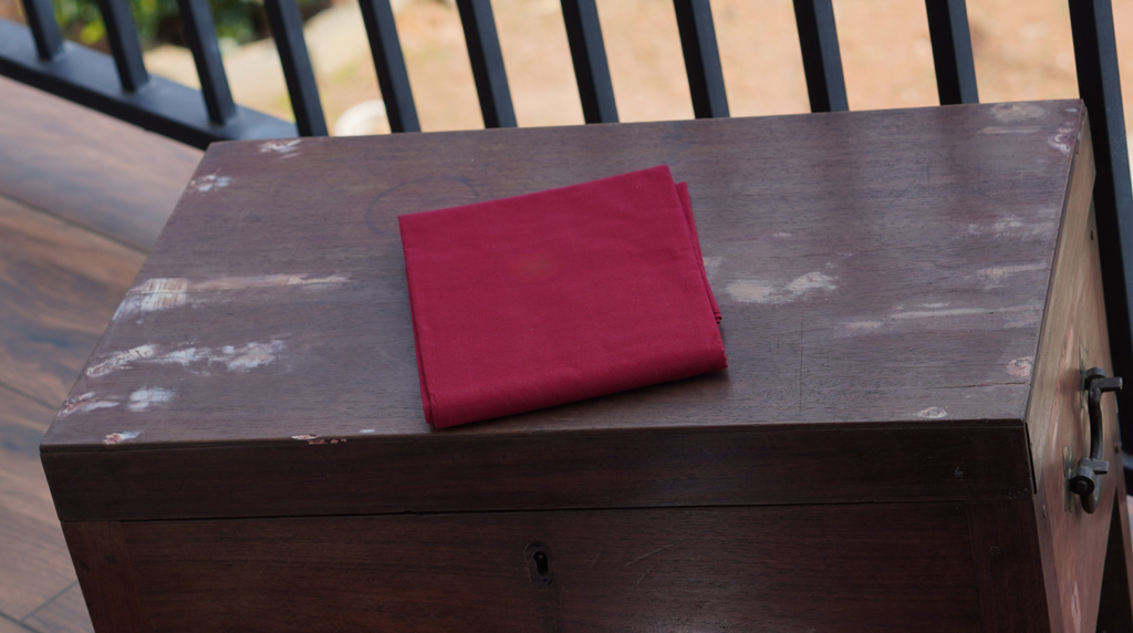 Maroon Kasaragod Handloom Unstitched Salwar Set