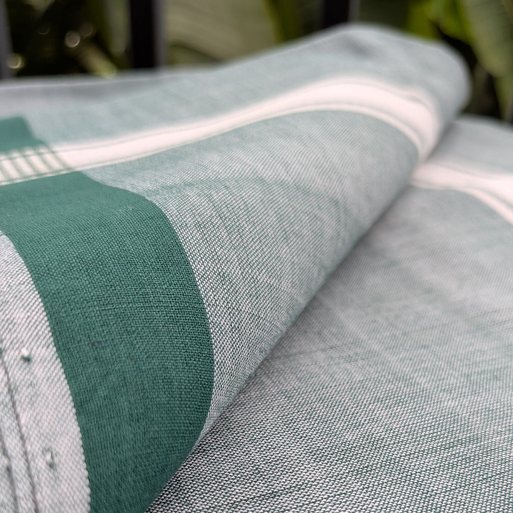 Light Green Handloom Mundu/Panche with White Border