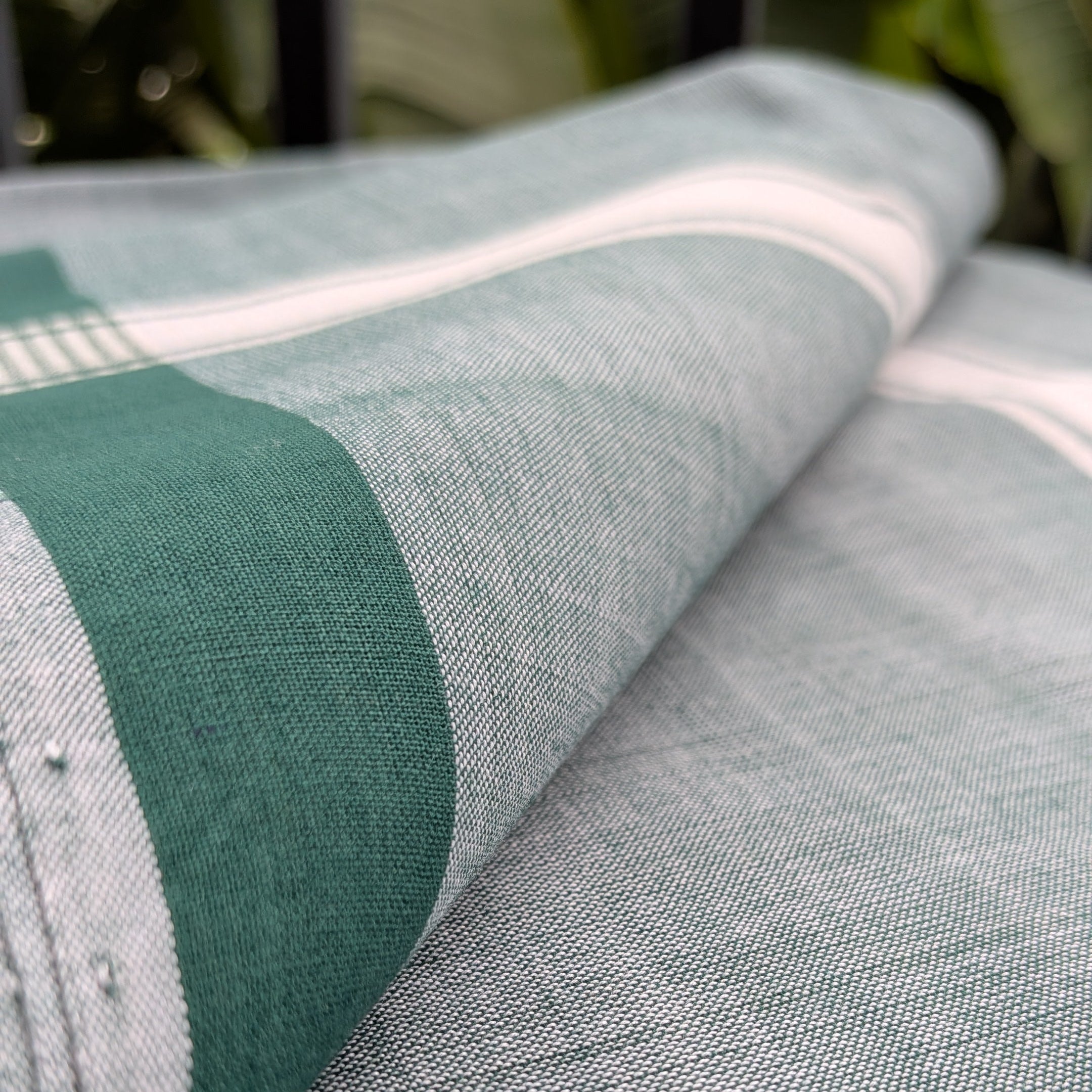 Light Green Handloom Mundu/Panche with White Border